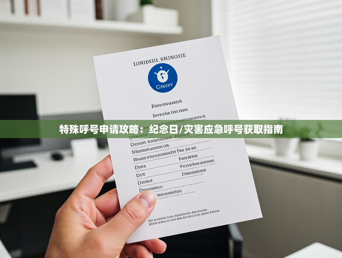 特殊呼号申请攻略：纪念日/灾害应急呼号获取指南