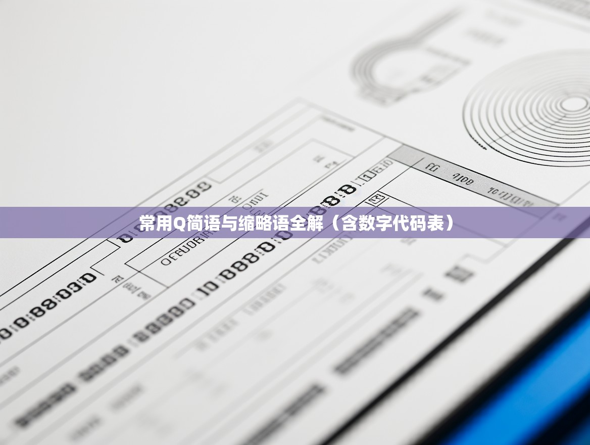 常用Q简语与缩略语全解（含数字代码表）