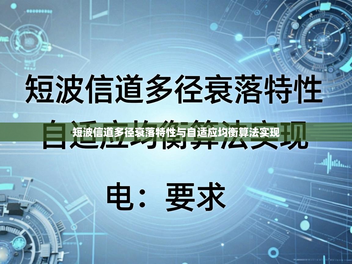 短波信道多径衰落特性与自适应均衡算法实现 短波信道多径衰落特性与自适应均衡算法实现