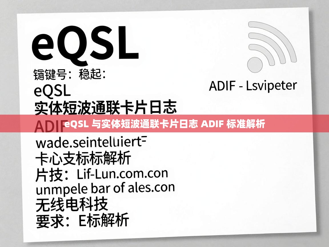 eQSL 与实体短波通联卡片日志 ADIF 标准解析