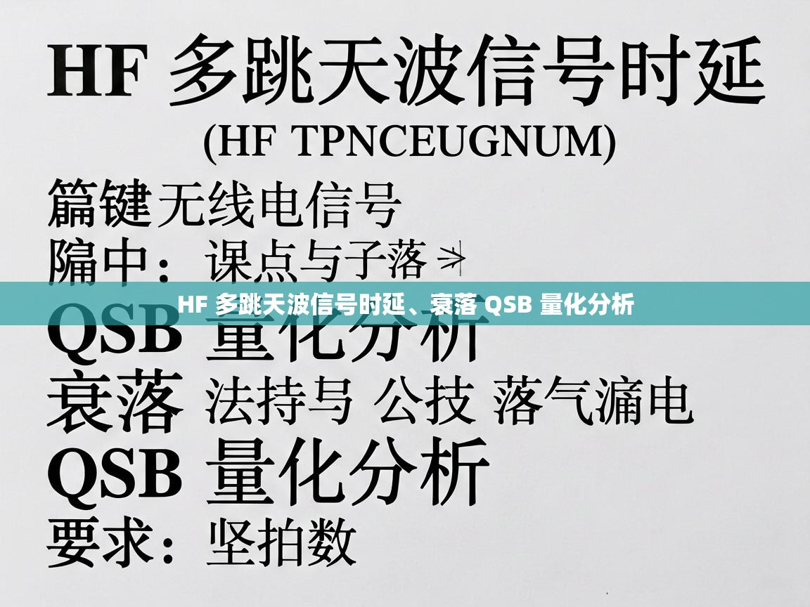 HF 多跳天波信号时延、衰落 QSB 量化分析