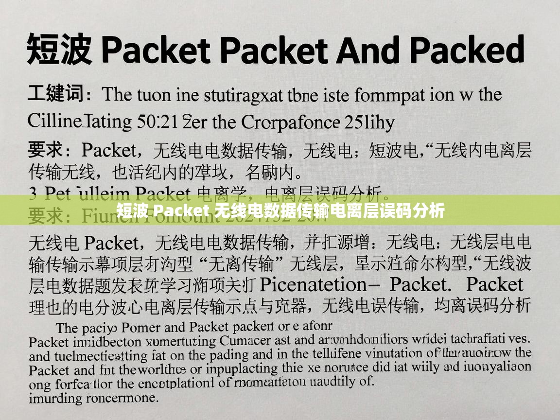 短波 Packet 无线电数据传输电离层误码分析