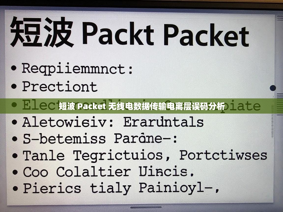短波 Packet 无线电数据传输电离层误码分析 短波 Packet 无线电数据传输电离层误码分析