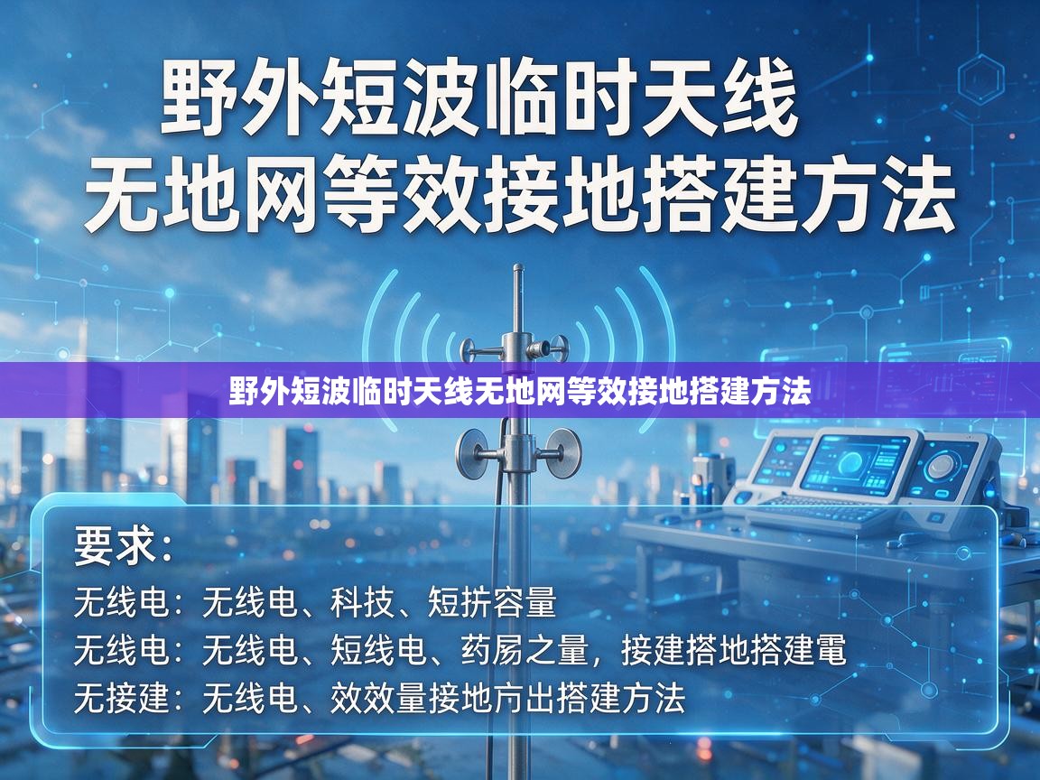 野外短波临时天线无地网等效接地搭建方法