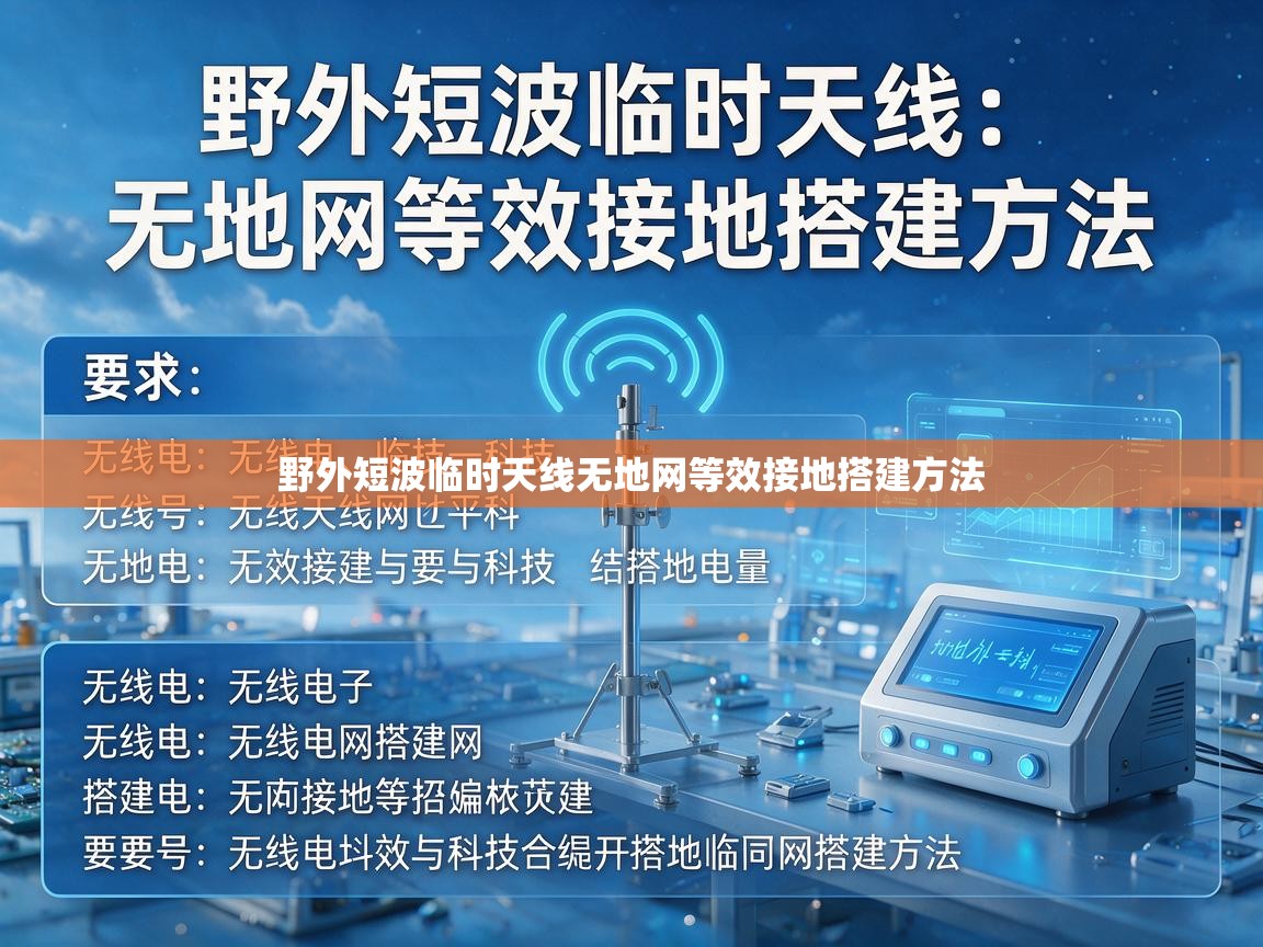 野外短波临时天线无地网等效接地搭建方法